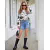 imageArshiner Girls Crewneck Sweatshirt Long Sleeve Pullover Tops Drop Shoulder Sweatshirts Side Split for 514 YearsButterfly  White