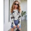 imageArshiner Girls Crewneck Sweatshirt Long Sleeve Pullover Tops Drop Shoulder Sweatshirts Side Split for 514 YearsButterfly  White