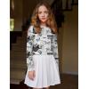 imageArshiner Girls Crewneck Sweatshirt Long Sleeve Pullover Tops Drop Shoulder Sweatshirts Side Split for 514 YearsButterfly  White