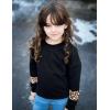 imageArshiner Girls Crewneck Sweatshirt Long Sleeve Pullover Tops Drop Shoulder Sweatshirts Side Split for 514 YearsLeopard Patchwork Sleeve
