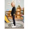 imageArshiner Girls Crewneck Sweatshirt Long Sleeve Pullover Tops Drop Shoulder Sweatshirts Side Split for 514 YearsLeopard Patchwork Sleeve