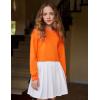 imageArshiner Girls Crewneck Sweatshirt Long Sleeve Pullover Tops Drop Shoulder Sweatshirts Side Split for 514 YearsOrange