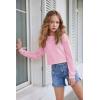 imageArshiner Girls Crewneck Sweatshirt Long Sleeve Pullover Tops Drop Shoulder Sweatshirts Side Split for 514 YearsPink