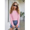 imageArshiner Girls Crewneck Sweatshirt Long Sleeve Pullover Tops Drop Shoulder Sweatshirts Side Split for 514 YearsPink