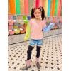 imageArshiner Girls Crewneck Sweatshirt Long Sleeve Pullover Tops Drop Shoulder Sweatshirts Side Split for 514 YearsPink Patchwork