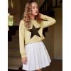 imageArshiner Girls Crewneck Sweatshirt Long Sleeve Pullover Tops Drop Shoulder Sweatshirts Side Split for 514 YearsStar  Khaki