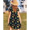imageArshiner Girls Dress Kids Holiday Casual Long Sleeve High Low Swing Midi DressesPat11