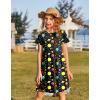 imageArshiner Girls Dress Kids Holiday Casual Long Sleeve High Low Swing Midi DressesPat11
