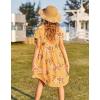 imageArshiner Girls Dress Kids Holiday Casual Long Sleeve High Low Swing Midi DressesPat12