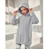 imageArshiner Girls Hoodies Kids Long Pullover Hooded Sweatshirt with Kangaroo PocketGrey