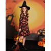 imageArshiner Girls Long Sleeve Stretchy Dress A line Twirly Skater School Party DressHalloween Pumpkin