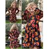 imageArshiner Girls Long Sleeve Stretchy Dress A line Twirly Skater School Party DressHalloween Pumpkin