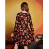 imageArshiner Girls Long Sleeve Stretchy Dress A line Twirly Skater School Party DressHalloween Pumpkin