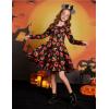 imageArshiner Girls Long Sleeve Stretchy Dress A line Twirly Skater School Party DressHalloween Pumpkin