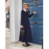 imageArshiner Girls Maxi Dress LongShort Sleeve Casual Holiday Dress with Pockets for 513 YearsLong Sleeve Navy Blue