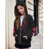 imageArshiner Girls Zip Up Hoodies Teen Fleece FullZip Sweatshirts Jacket Casual Fall Hoodie with PocketBlackcobweb