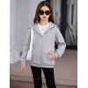 imageArshiner Girls Zip Up Hoodies Teen Fleece FullZip Sweatshirts Jacket Casual Fall Hoodie with PocketGrey