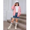 imageArshiner Girls Zip Up Hoodies Teen Fleece FullZip Sweatshirts Jacket Casual Fall Hoodie with PocketLight Pink