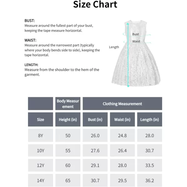 Mebius Girls Sequin Dress Sleeveless Sparkly Special Occasion Kids Party Sequence Sparkle Dress Birthday 814YWhite