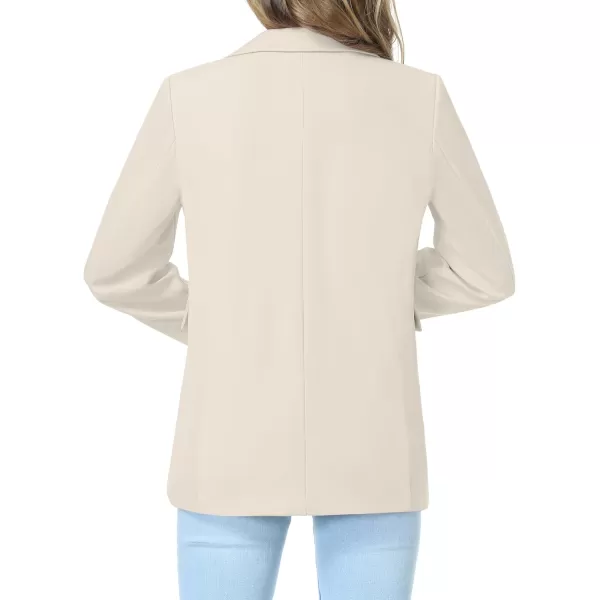 Mebius Girls Blazer Jacket with Inner Pocket Long Sleeve Notched CollarLapel Collar Open Front Casual Kids Blazers SuitKhaki