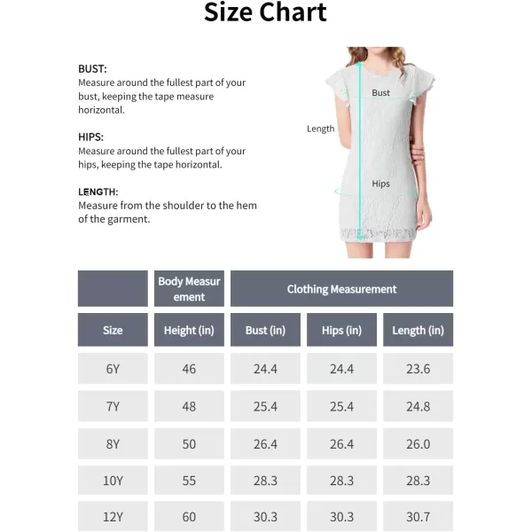 Mebius Girls Floral Lace Bodycon Dress Ruffle Sleeve Pencil Formal Dresses Special Occasion Party Birthday 612YWhite