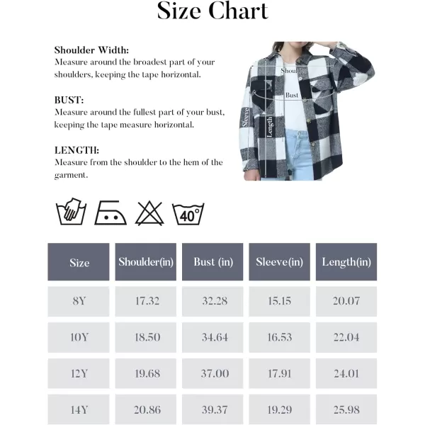 Mebius Girls Shacket Jacket Long Sleeve PlaidCorduroy Color Block Button Down Casual Collared Shirt with PocketGray Plaid