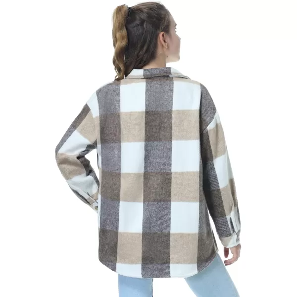 Mebius Girls Shacket Jacket Long Sleeve PlaidCorduroy Color Block Button Down Casual Collared Shirt with PocketYellow Plaid