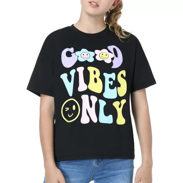 Mebius Girls Toddler Graphic Tees T Shirts Letter Print Summer Casual Short Sleeve Crewneck Preppy Cute Top 3T12YSet 2regular