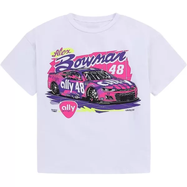 Mebius Girls Toddler Graphic Tees T Shirts Letter Print Summer Casual Short Sleeve Crewneck Preppy Cute Top 3T12YWhite Car