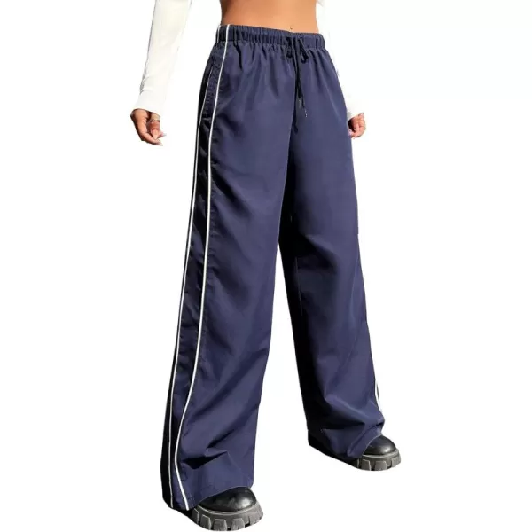 Mebius Girls Cargo Pants Parachute Hiking Joggers Hip Hop Dance with Pockets Baggy Trousers for Kids 814YAblue