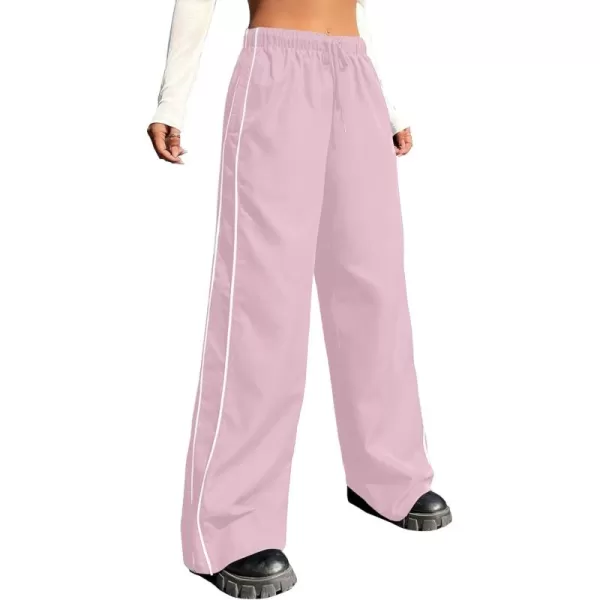 Mebius Girls Cargo Pants Parachute Hiking Joggers Hip Hop Dance with Pockets Baggy Trousers for Kids 814YApink