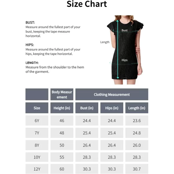 Mebius Girls Floral Lace Bodycon Dress Ruffle Sleeve Pencil Formal Dresses Special Occasion Party Birthday 612YBlack