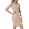 imageMebius Girls Bodycon Sparkly Dress Spaghetti Strap Sequin Party Dance Tight Sleeveless Short Pencil Dresses 814YChampagne