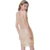 imageMebius Girls Bodycon Sparkly Dress Spaghetti Strap Sequin Party Dance Tight Sleeveless Short Pencil Dresses 814YChampagne