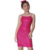 imageMebius Girls Bodycon Sparkly Dress Spaghetti Strap Sequin Party Dance Tight Sleeveless Short Pencil Dresses 814YHot Pink