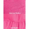 imageMebius Girls Maxi Dress Long Smocked Dresses Swiss Dots Square Neck Short Sleeve Casual Aline Flowy for 612 YearsHot Pink