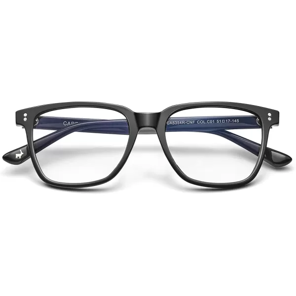 CARFIA Blue Light Blocking Glasses  Square Eyeglasses Filter Blue Ray Computer Game Glasses CA5354A Black Frame Blue Light Glasses