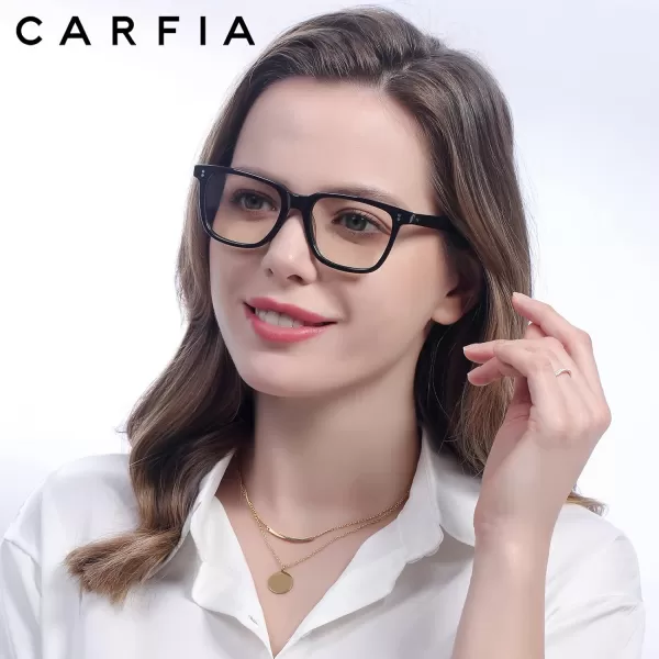 CARFIA Blue Light Blocking Glasses  Square Eyeglasses Filter Blue Ray Computer Game Glasses CA5354D Flowers Frame Blue Light Glasses