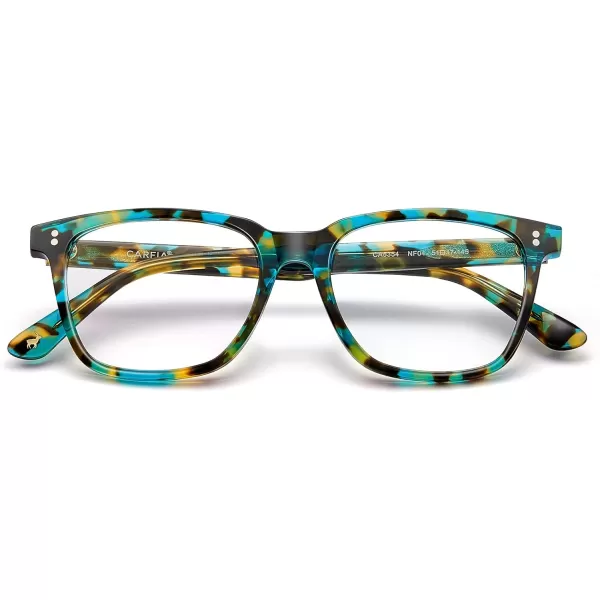 CARFIA Blue Light Blocking Glasses  Square Eyeglasses Filter Blue Ray Computer Game Glasses CA5354D Flowers Frame Blue Light Glasses