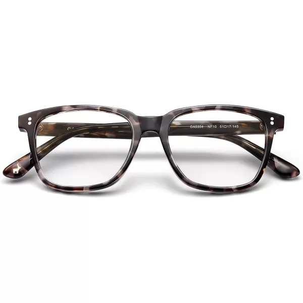 CARFIA Blue Light Blocking Glasses  Square Eyeglasses Filter Blue Ray Computer Game Glasses CA5354E Grey Tortoise Frame Blue Light Glasses