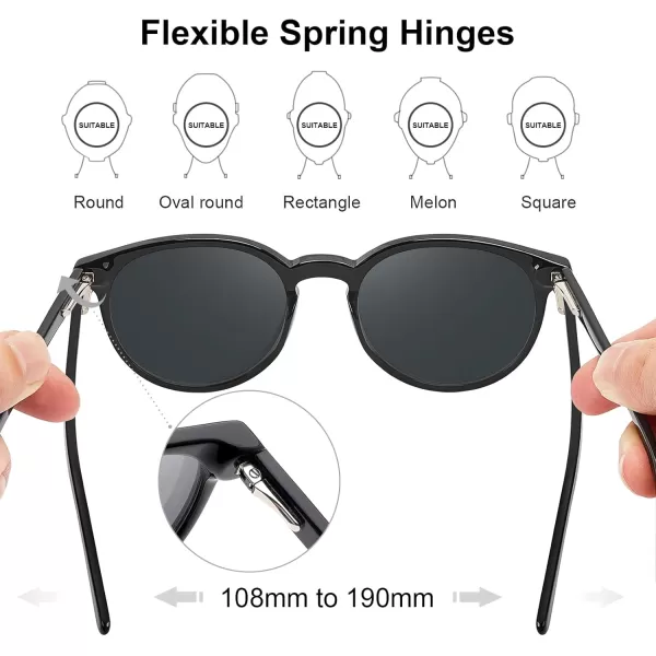 CARFIA Nonprescription Eyeglasses Mens Glasses Frames ampamp Clip on Magnetic Polarized Sunglasses Lens CF5063