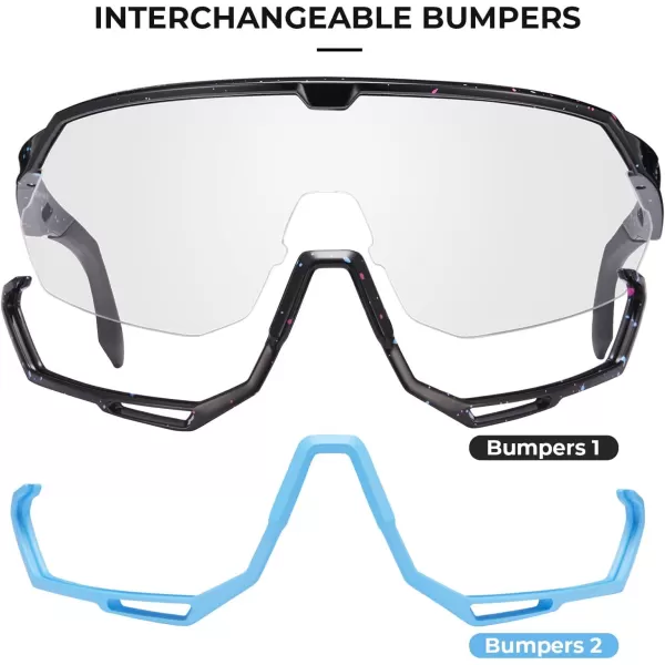CARFIA Polarized Cycling Glasses Sport Sunglasses for Men 100 UV Blocking Goggles SunglassesBlue