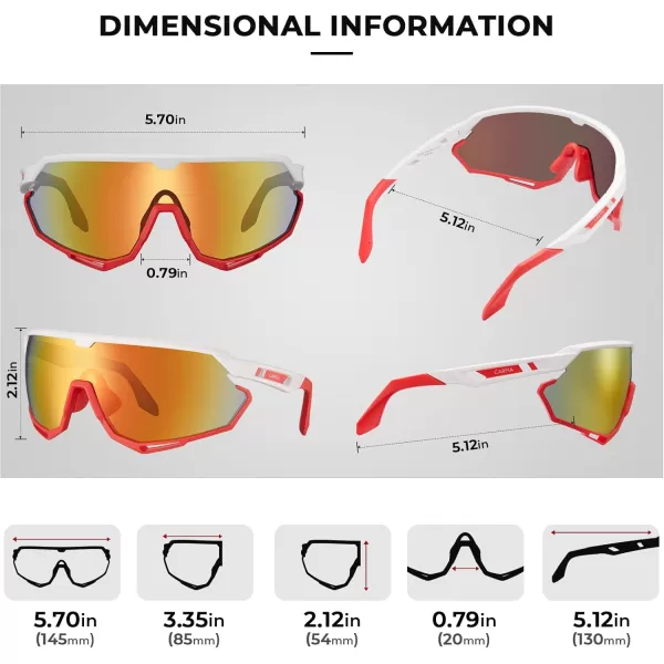 CARFIA Polarized Cycling Glasses Sport Sunglasses for Men 100 UV Blocking Goggles SunglassesGold