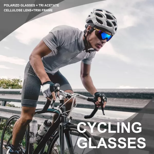 CARFIA Polarized Cycling Glasses Sport Sunglasses for Men 100 UV Blocking Goggles SunglassesMulticolor