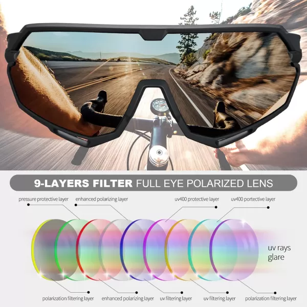 CARFIA Polarized Cycling Glasses Sport Sunglasses for Men 100 UV Blocking Goggles SunglassesYellow