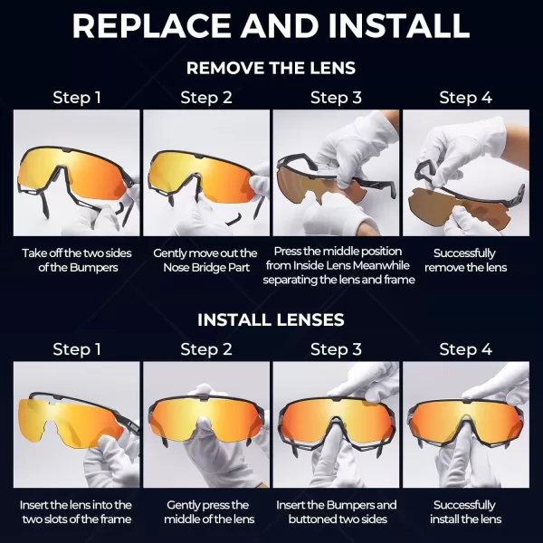 CARFIA Polarized Cycling Glasses Sport Sunglasses for Men 100 UV Blocking Goggles SunglassesYellow