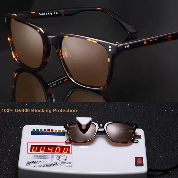 CARFIA Polarized Mens Sunglasses UV400 Protection for Driving Fishing Hiking Golf Outdoor Sport GlassesA2 Brown Lens