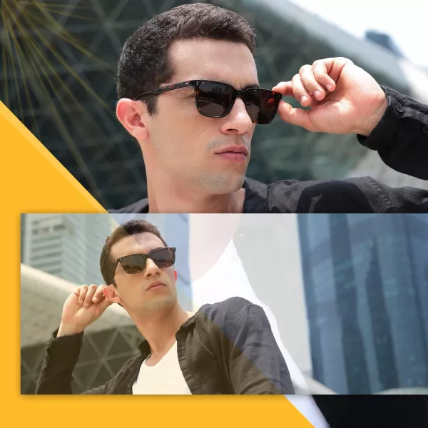 CARFIA Polarized Mens Sunglasses UV400 Protection for Driving Fishing Hiking Golf Outdoor Sport GlassesA2 Brown Lens