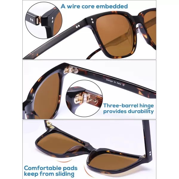 CARFIA Polarized Mens Sunglasses UV400 Protection for Driving Fishing Hiking Golf Outdoor Sport GlassesA2 Brown Lens