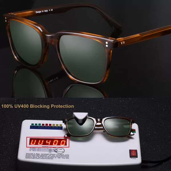 CARFIA Polarized Mens Sunglasses UV400 Protection for Driving Fishing Hiking Golf Outdoor Sport GlassesA2 Green Lens